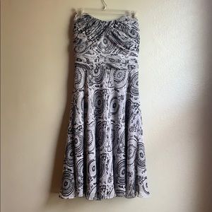 Paisley Strapless Dress